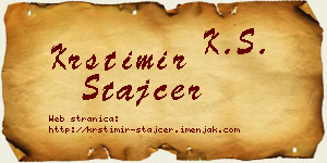 Krstimir Štajcer vizit kartica
